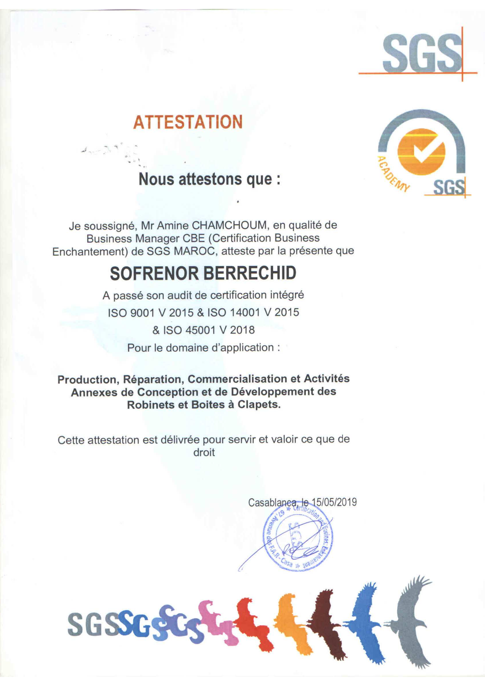 ATESTATION SOFRENOR BERRCHID